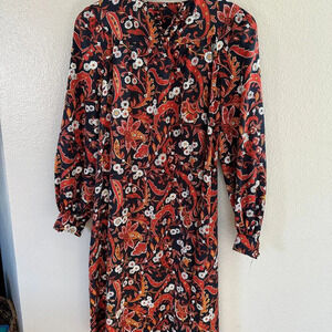 Vintage Flower Dress with‎ a Belt